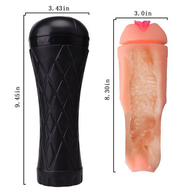 ABS TPE বাস্তব পুরুষ হস্তমৈথুন খেলনা 24cm মৌখিক যোনি