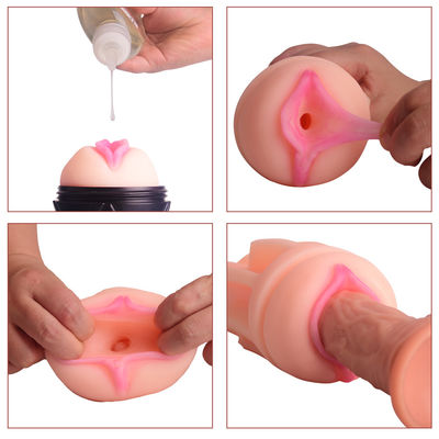 ABS TPE বাস্তব পুরুষ হস্তমৈথুন খেলনা 24cm মৌখিক যোনি