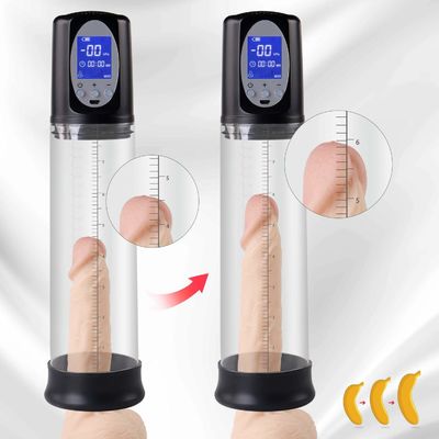 29cm স্বয়ংক্রিয় পুরুষদের সেক্স খেলনা LCD প্রদর্শন পেনিস বৃদ্ধি পাম্প ROHS প্রত্যয়িত