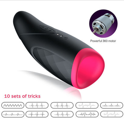 গরম চুষা বাস্তবসম্মত পুরুষ হস্তমৈথুন খেলনা 22cm USB রিচার্জ